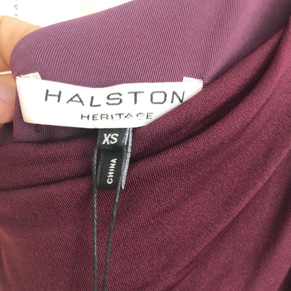 HALSTON HERITAGE One shoulder purple evening dress - Picture 7 of 7